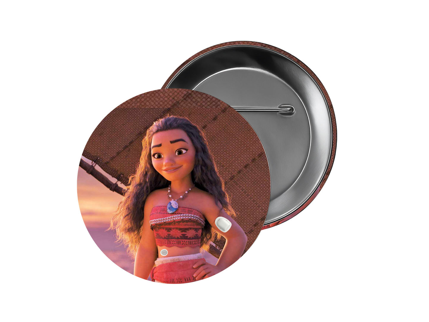 MOANA diabetic princess button