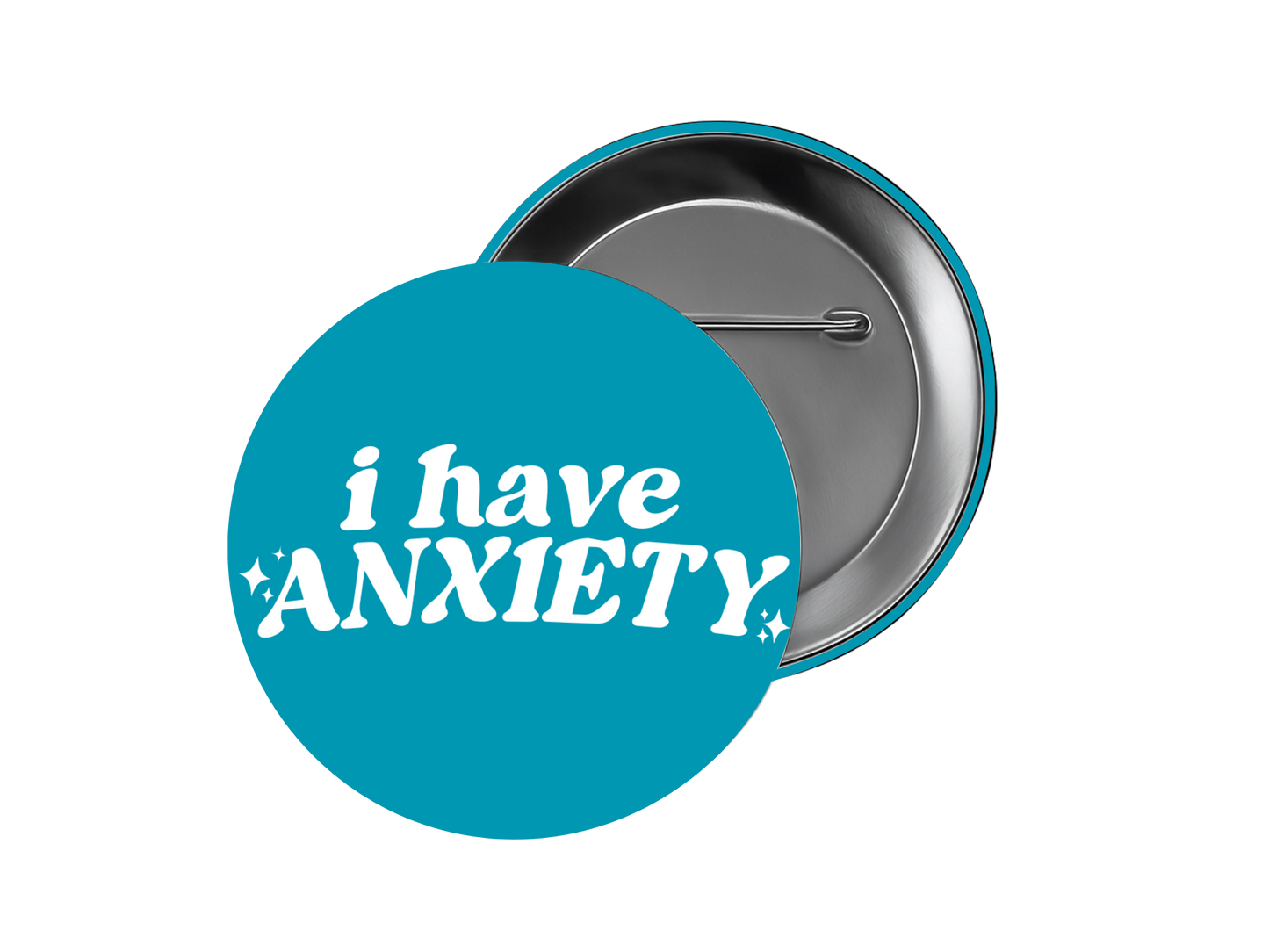 ANXIETY sparkle medical id button