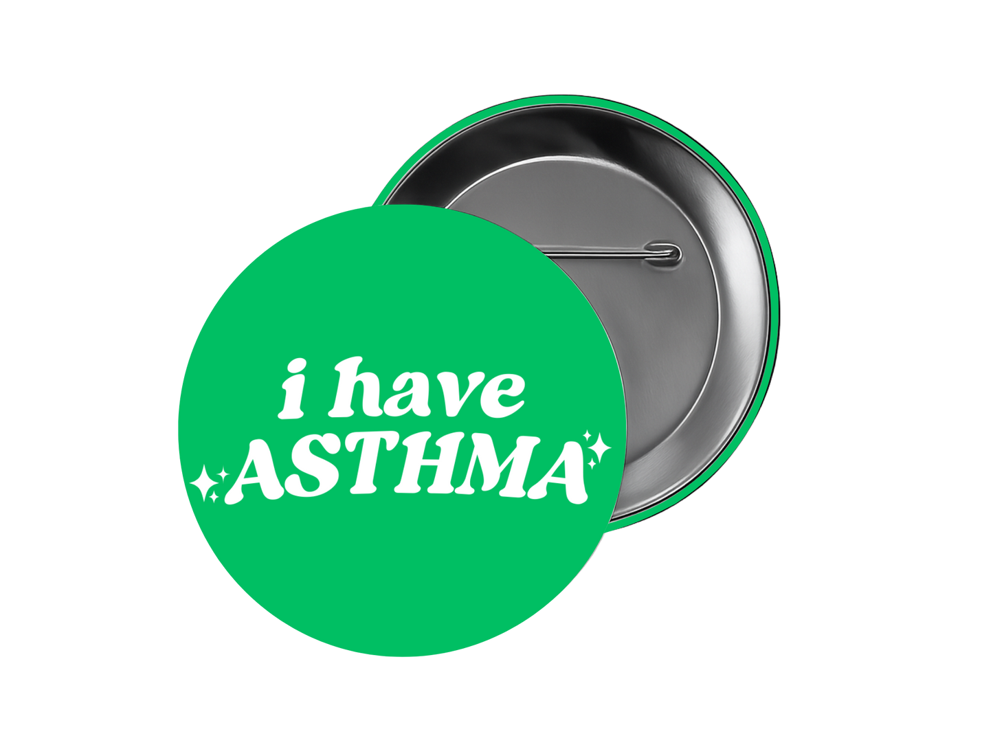 ASTHMA sparkle medical id button