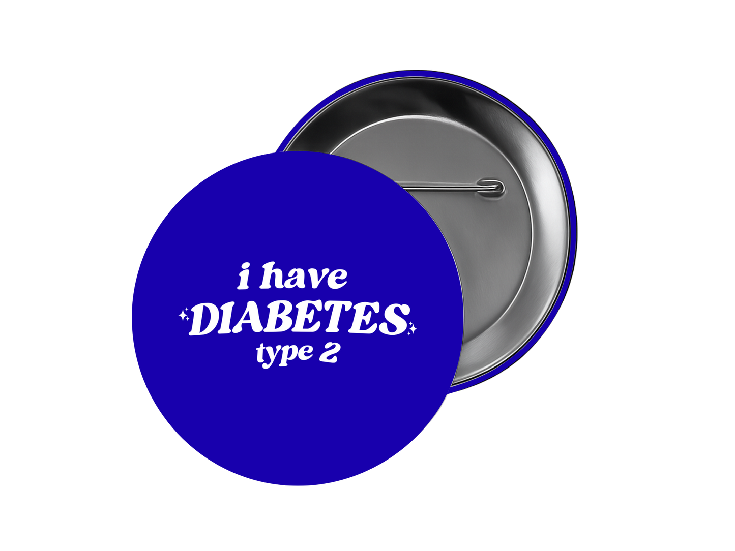 DIABETES sparkle medical id button