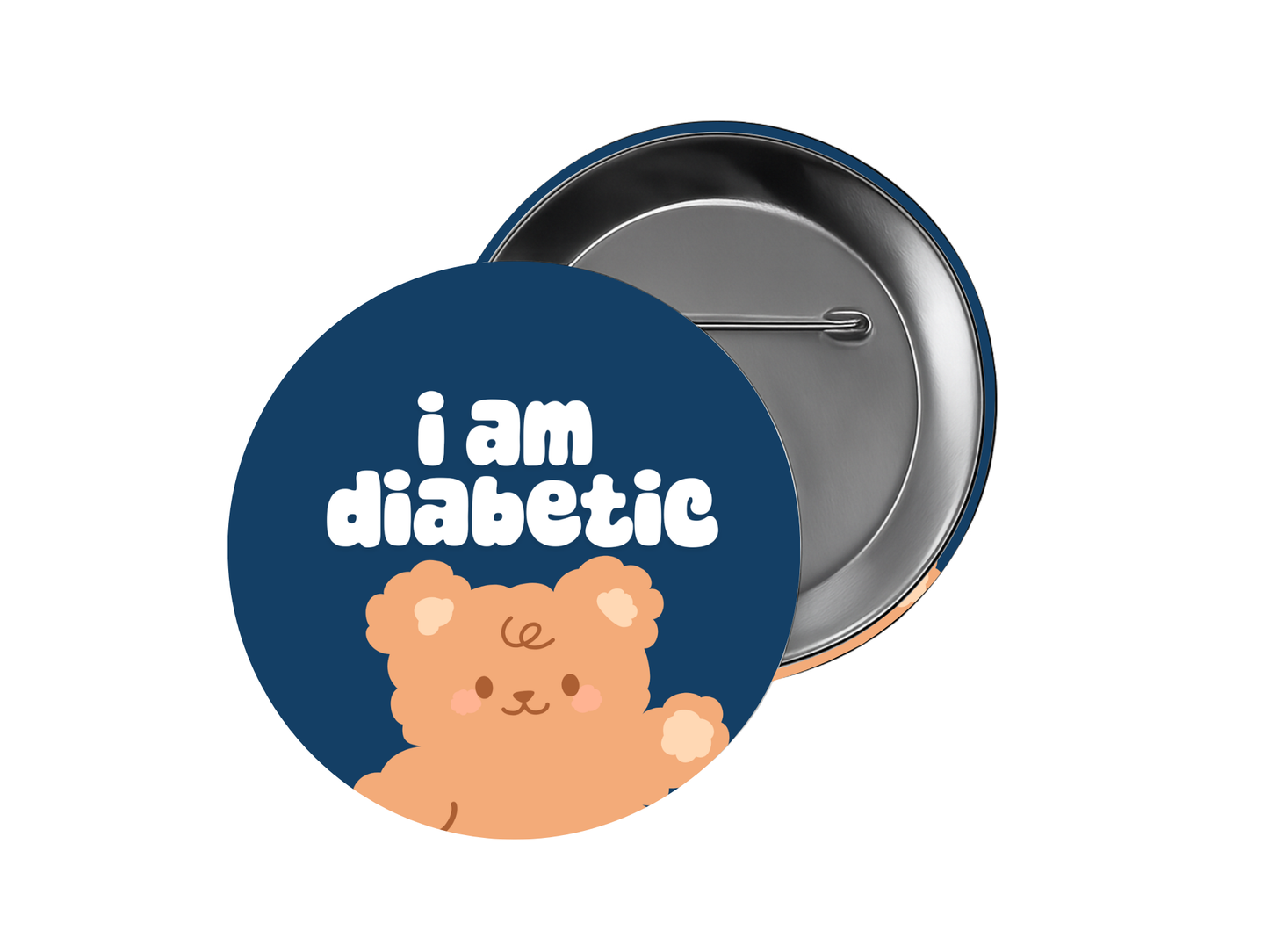 DIABETIC cute medical id button