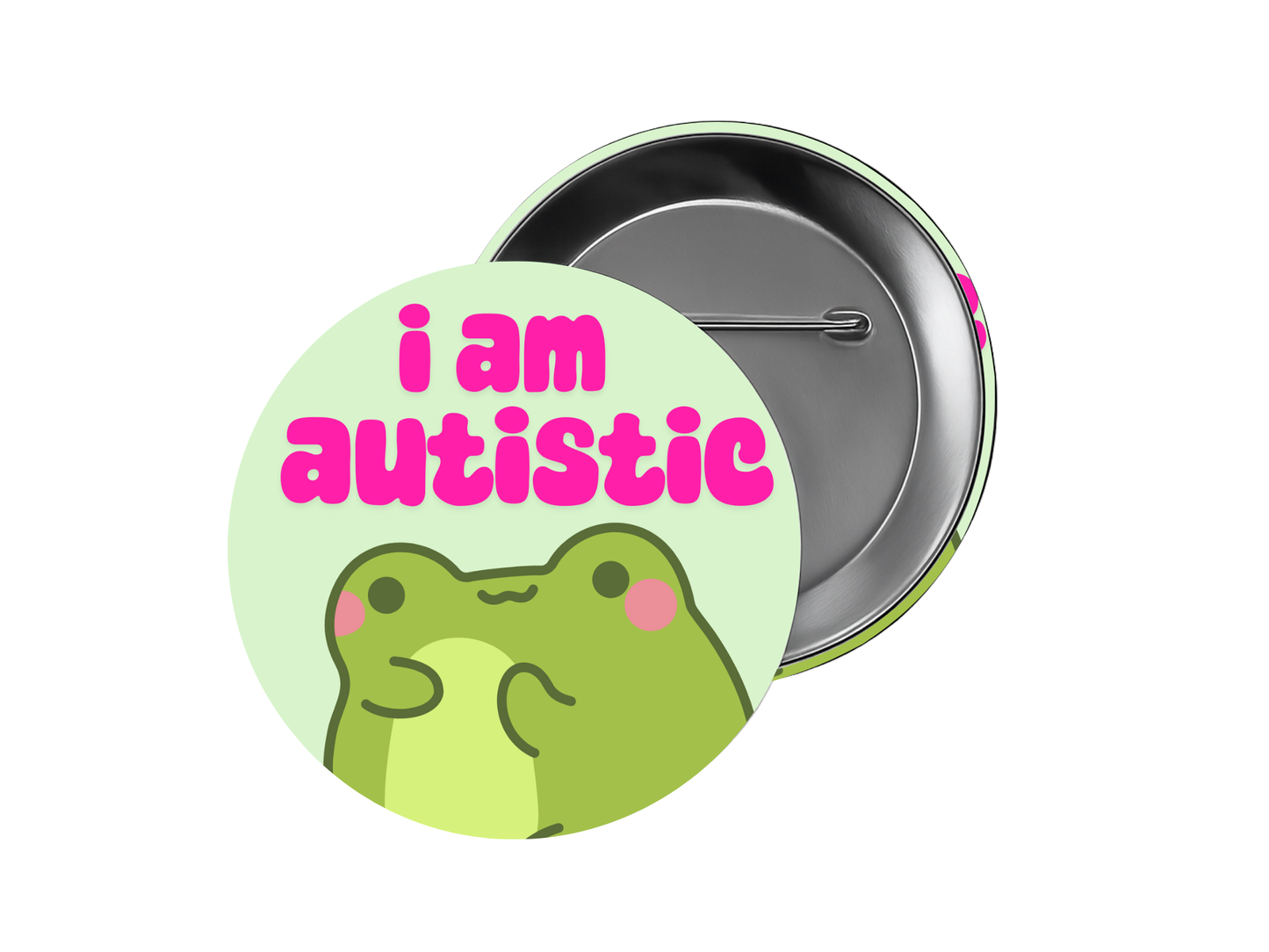 I AM AUTISTC cute medical id button