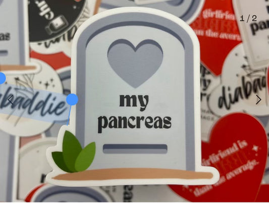 pancreas gravestone sticker