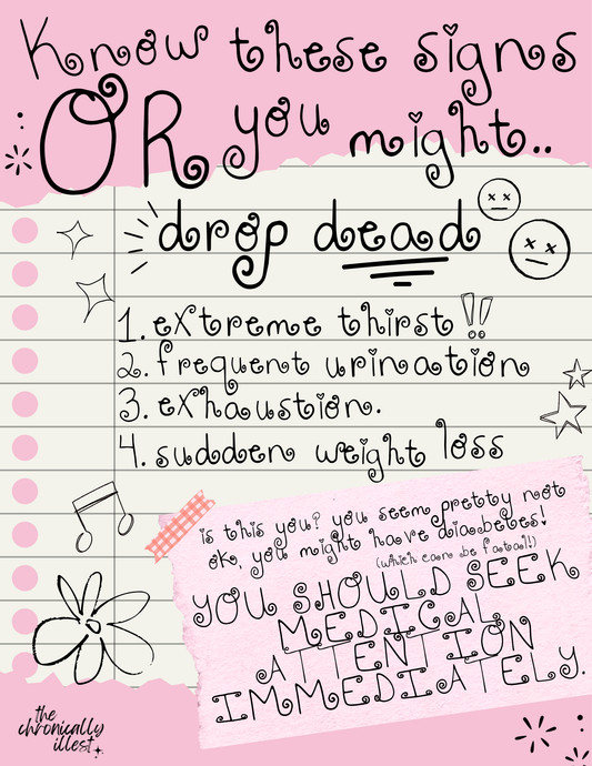 DROP DEAD diabetes awareness poster