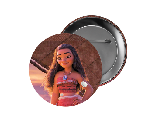 MOANA diabetic princess button