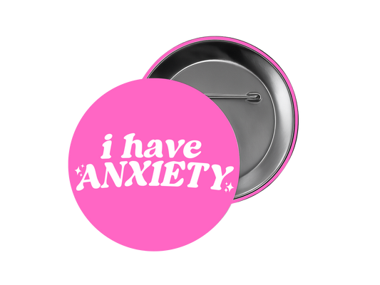 ANXIETY sparkle medical id button