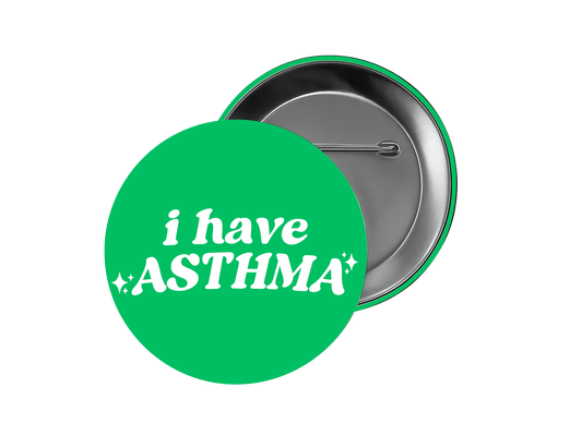 ASTHMA sparkle medical id button