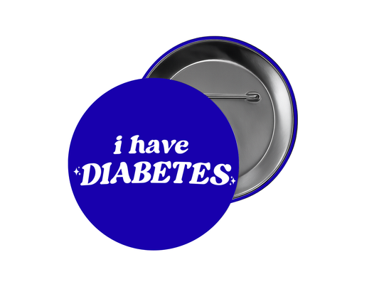 DIABETES sparkle medical id button